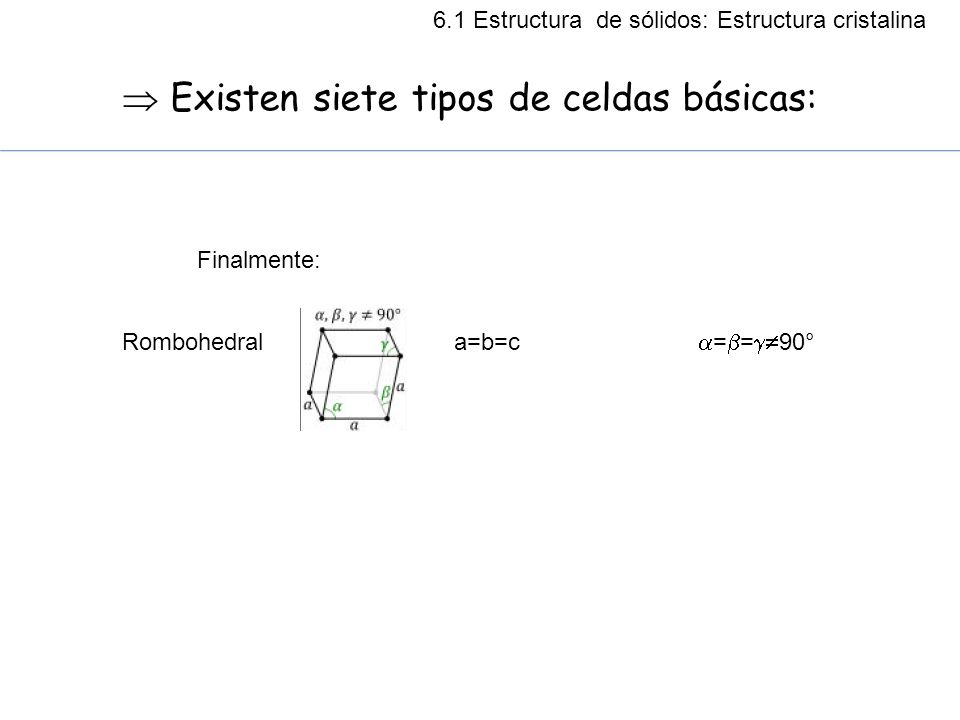  Existen siete tipos de celdas básicas:
