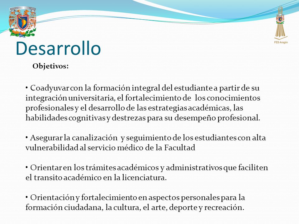 Desarrollo Objetivos: