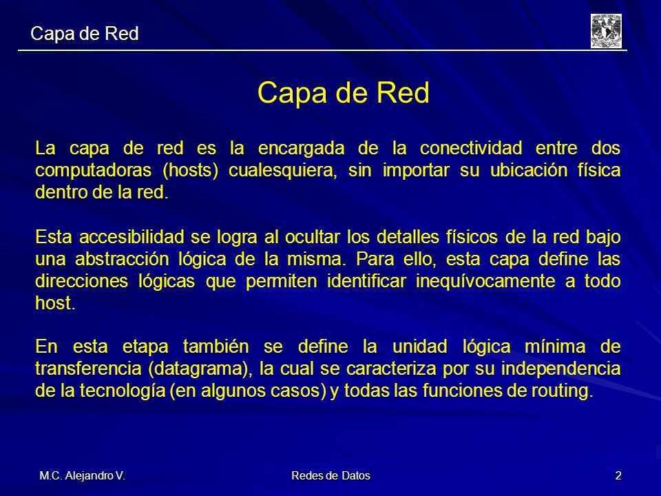 Introducción Ing. Alejandro V. Capa de Red. Capa de Red.