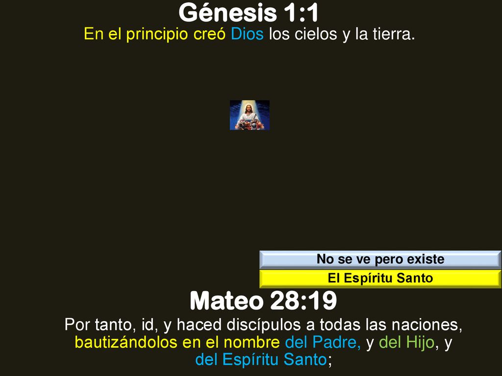 En el principio creó Dios los cielos y la tierra.