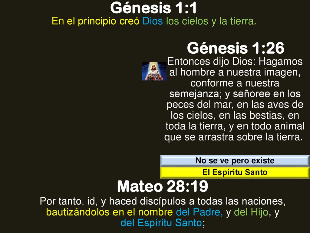 En el principio creó Dios los cielos y la tierra.