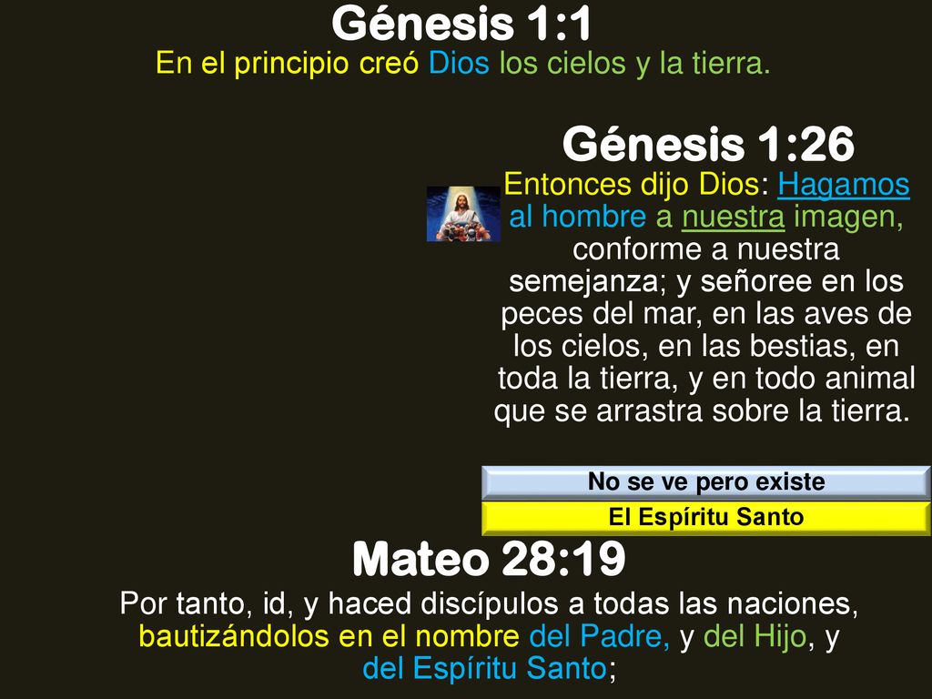 En el principio creó Dios los cielos y la tierra.