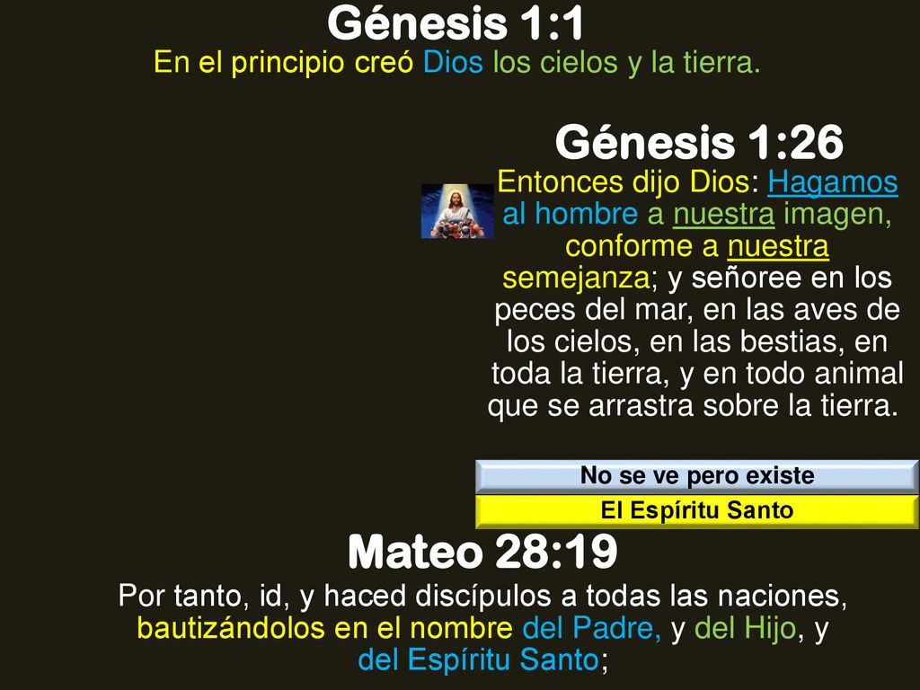 En el principio creó Dios los cielos y la tierra.
