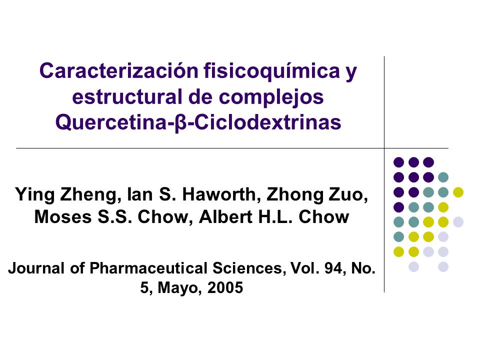 Journal of Pharmaceutical Sciences, Vol. 94, No. 5, Mayo, 2005