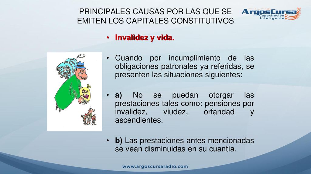 PRINCIPALES CAUSAS POR LAS QUE SE EMITEN LOS CAPITALES CONSTITUTIVOS