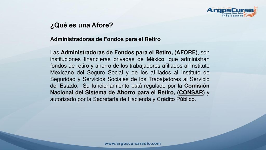 ¿Qué es una Afore Administradoras de Fondos para el Retiro