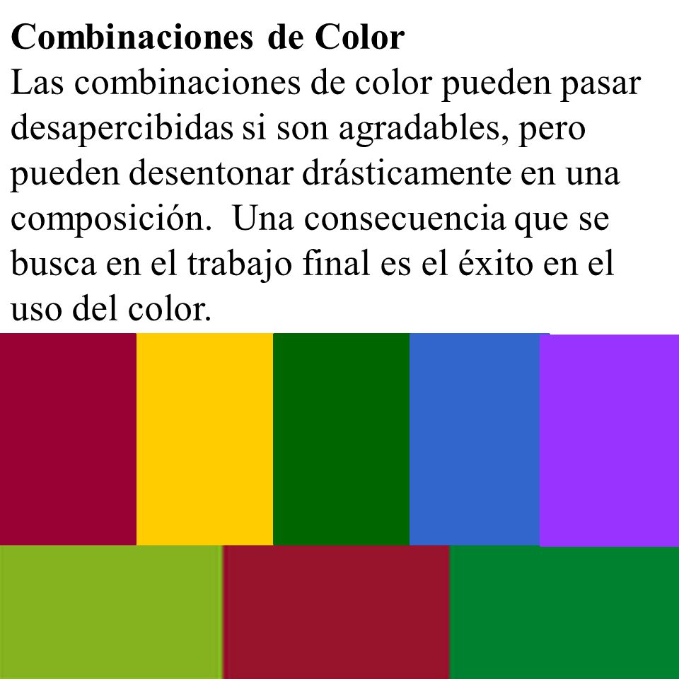 Combinaciones de Color