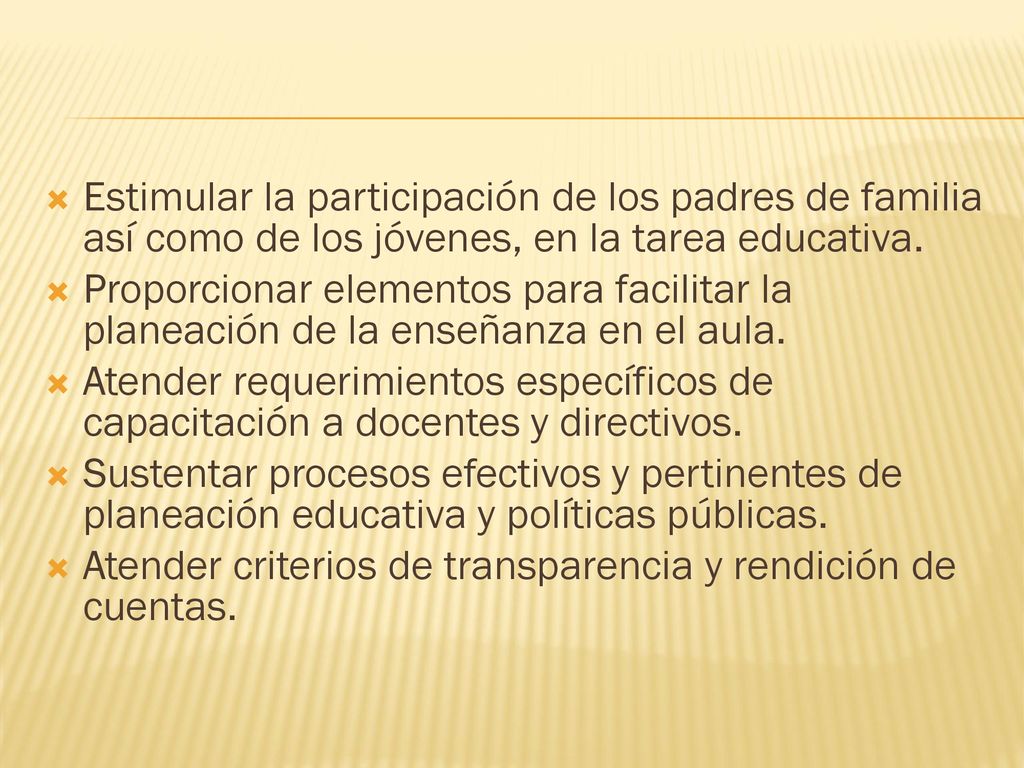 Estimular la participación de los padres de familia así como de los jóvenes, en la tarea educativa.