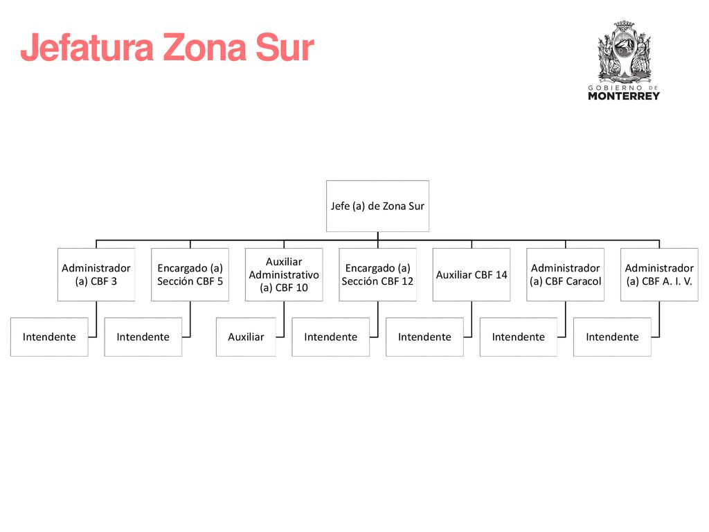 Jefatura Zona Sur Jefe (a) de Zona Sur Administrador (a) CBF 3