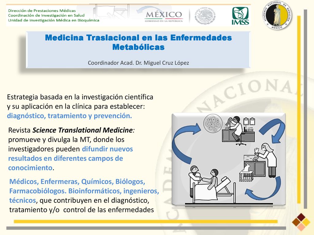 Medicina Traslacional en las Enfermedades Metabólicas Coordinador Acad