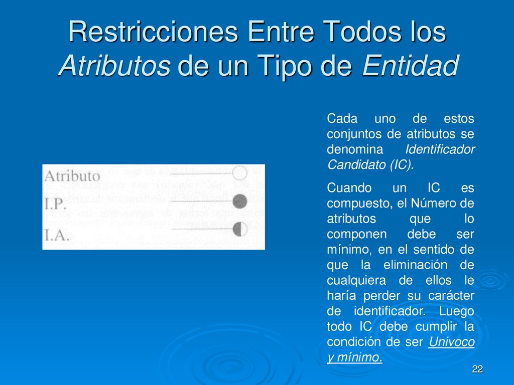 Restricciones Entre Todos los Atributos de un Tipo de Entidad