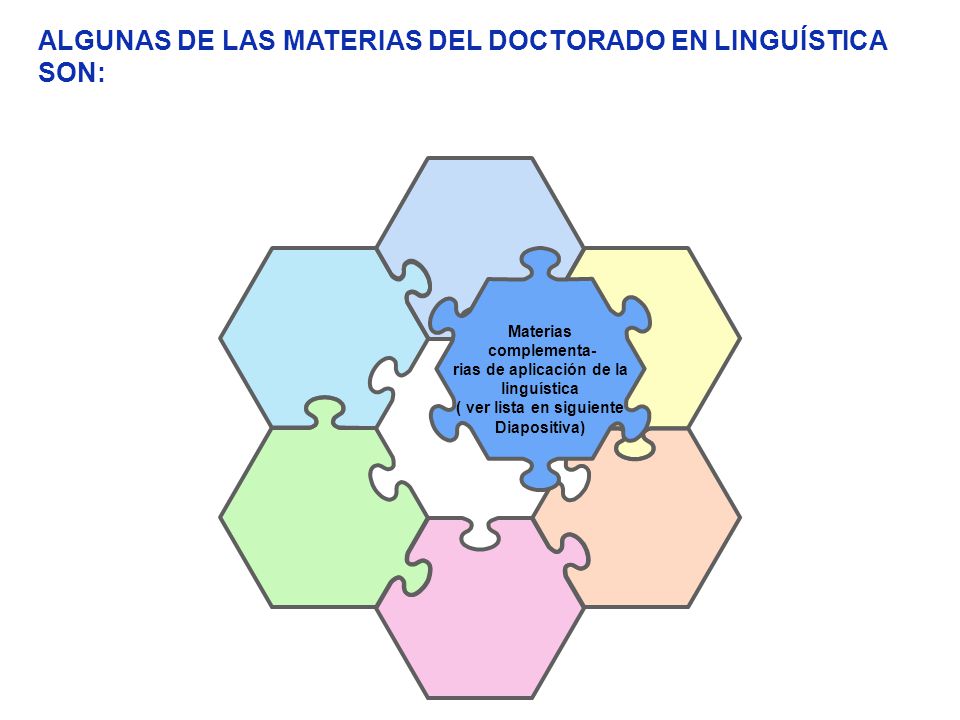 rias de aplicación de la linguística ( ver lista en siguiente