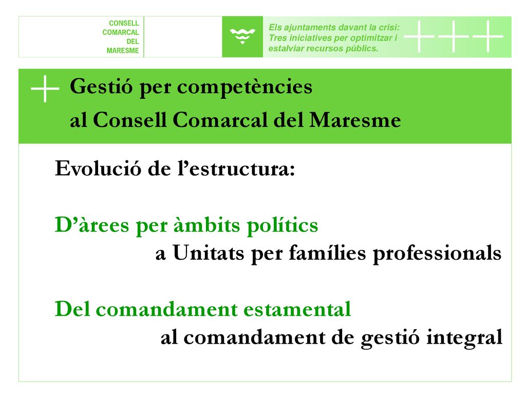 Gestió per competències al Consell Comarcal del Maresme