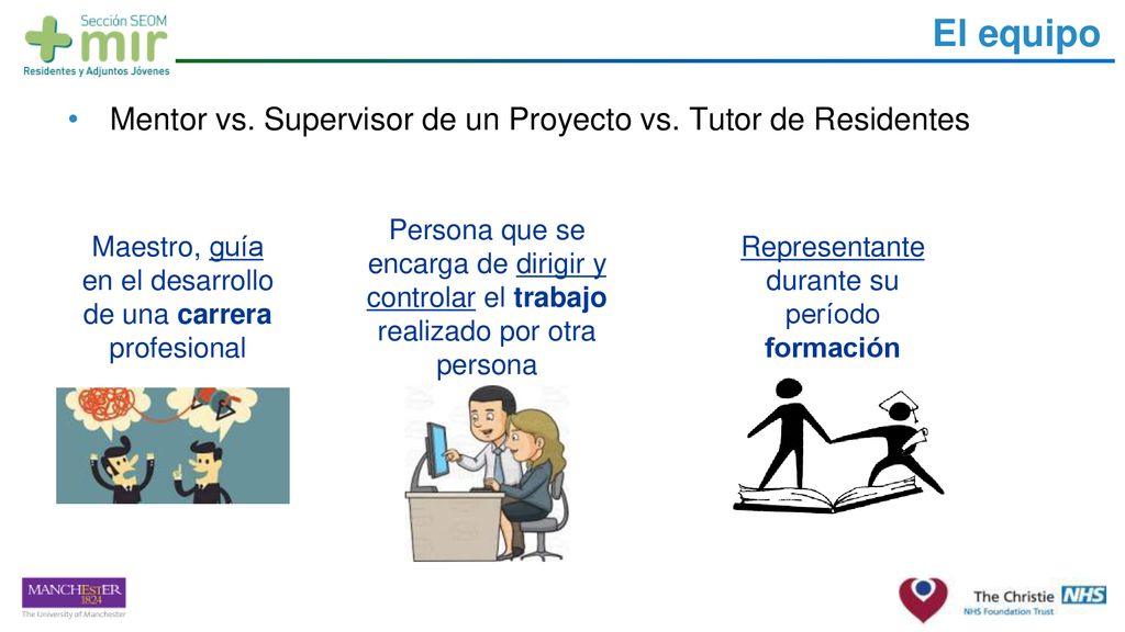 El equipo Mentor vs. Supervisor de un Proyecto vs. Tutor de Residentes