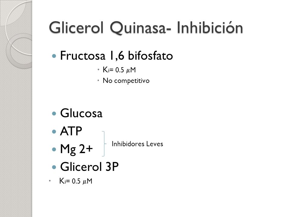Glicerol Quinasa- Inhibición