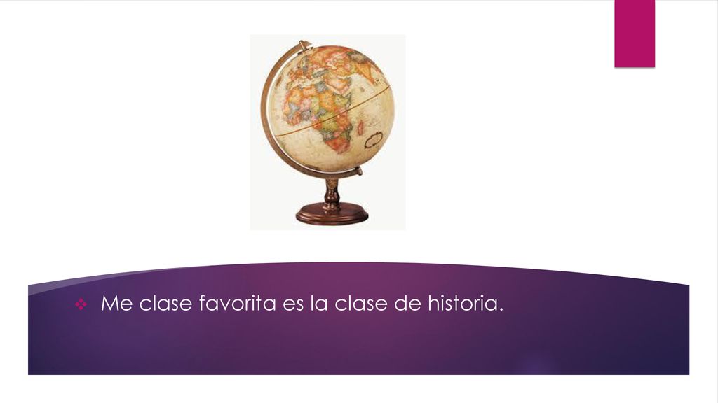 Me clase favorita es la clase de historia.