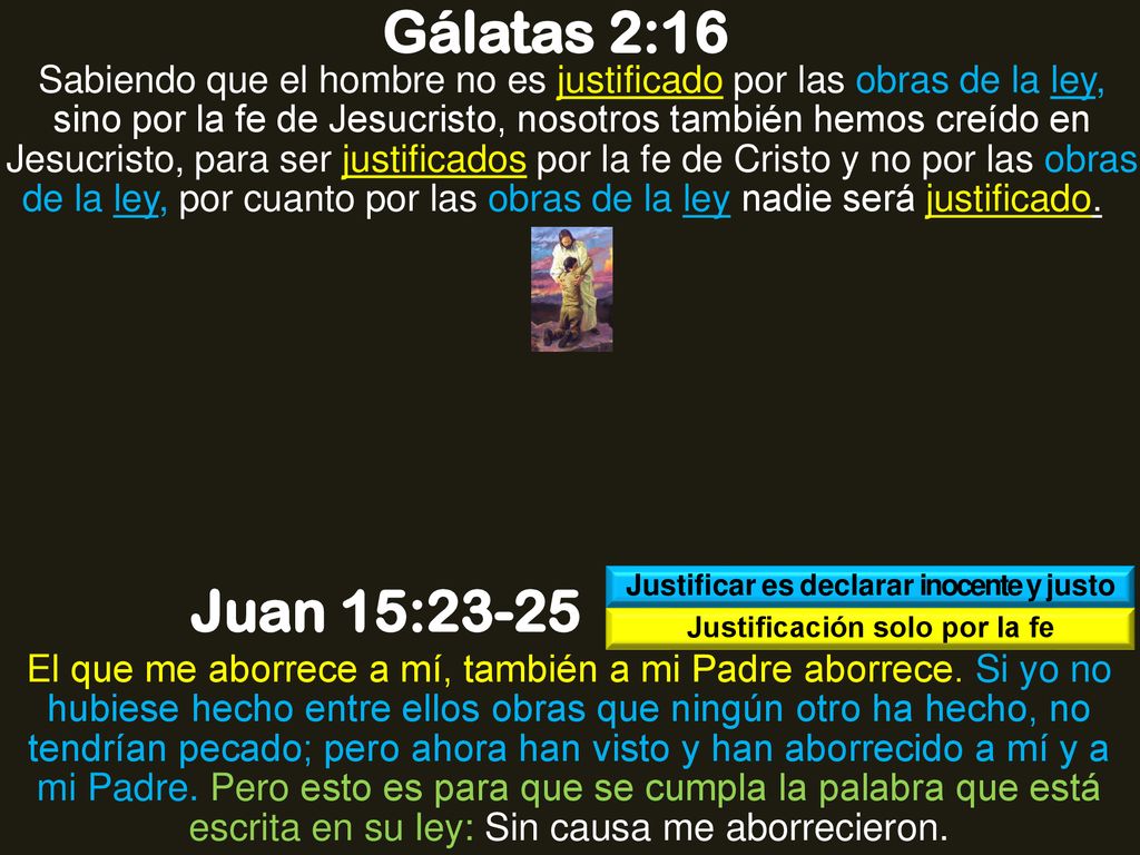 Justificar es declarar inocente y justo Justificación solo por la fe