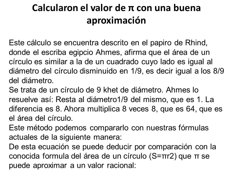 Calcularon el valor de π con una buena aproximación