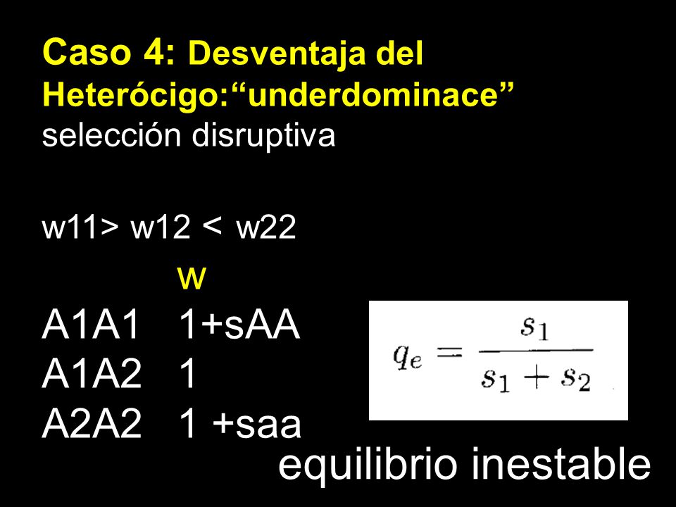 equilibrio inestable w A1A1 1+sAA A1A2 1 A2A2 1 +saa