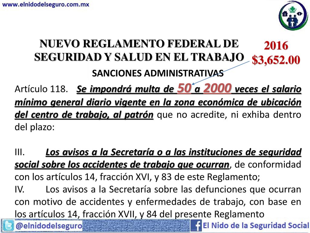 NUEVO REGLAMENTO FEDERAL DE SEGURIDAD Y SALUD EN EL TRABAJO