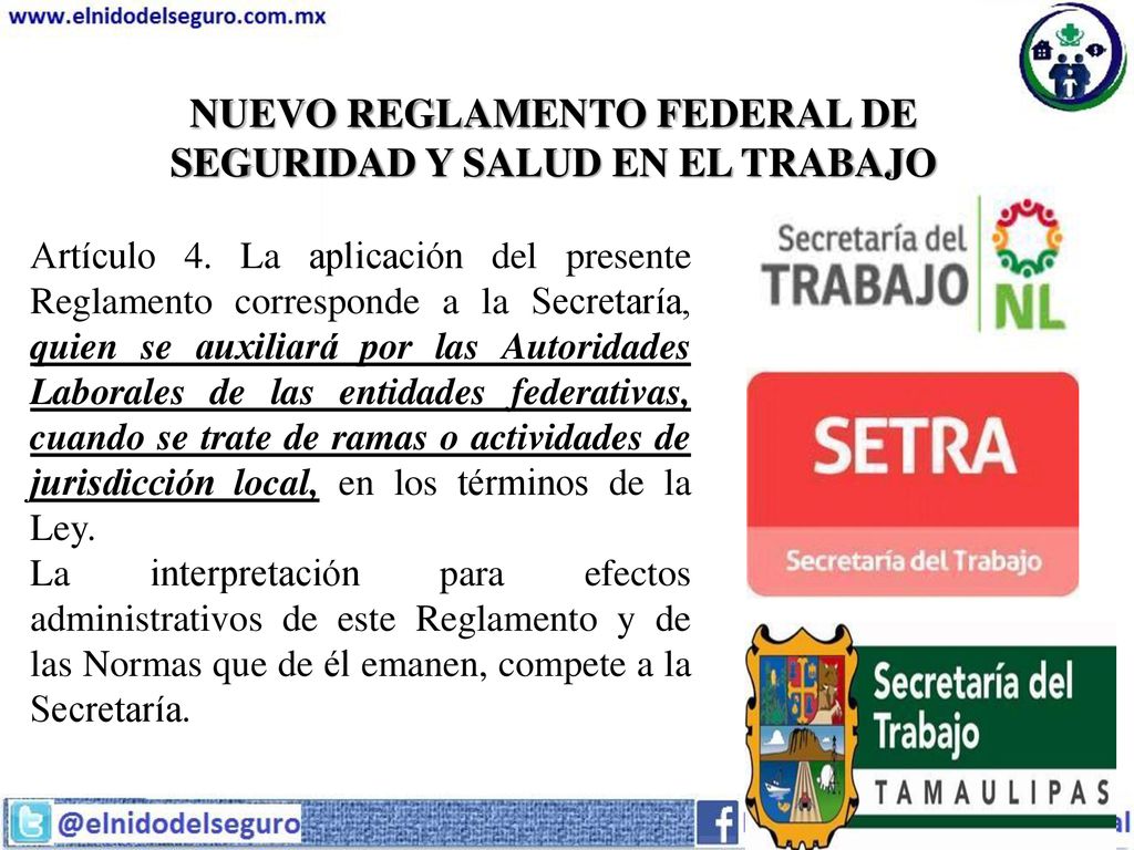 NUEVO REGLAMENTO FEDERAL DE SEGURIDAD Y SALUD EN EL TRABAJO