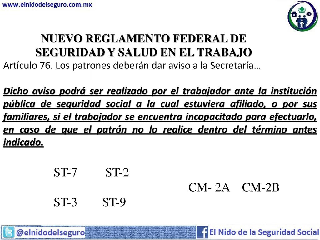 NUEVO REGLAMENTO FEDERAL DE SEGURIDAD Y SALUD EN EL TRABAJO