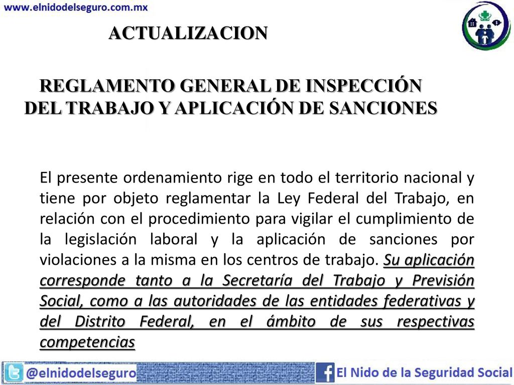 REGLAMENTO GENERAL DE INSPECCIÓN DEL TRABAJO Y APLICACIÓN DE SANCIONES