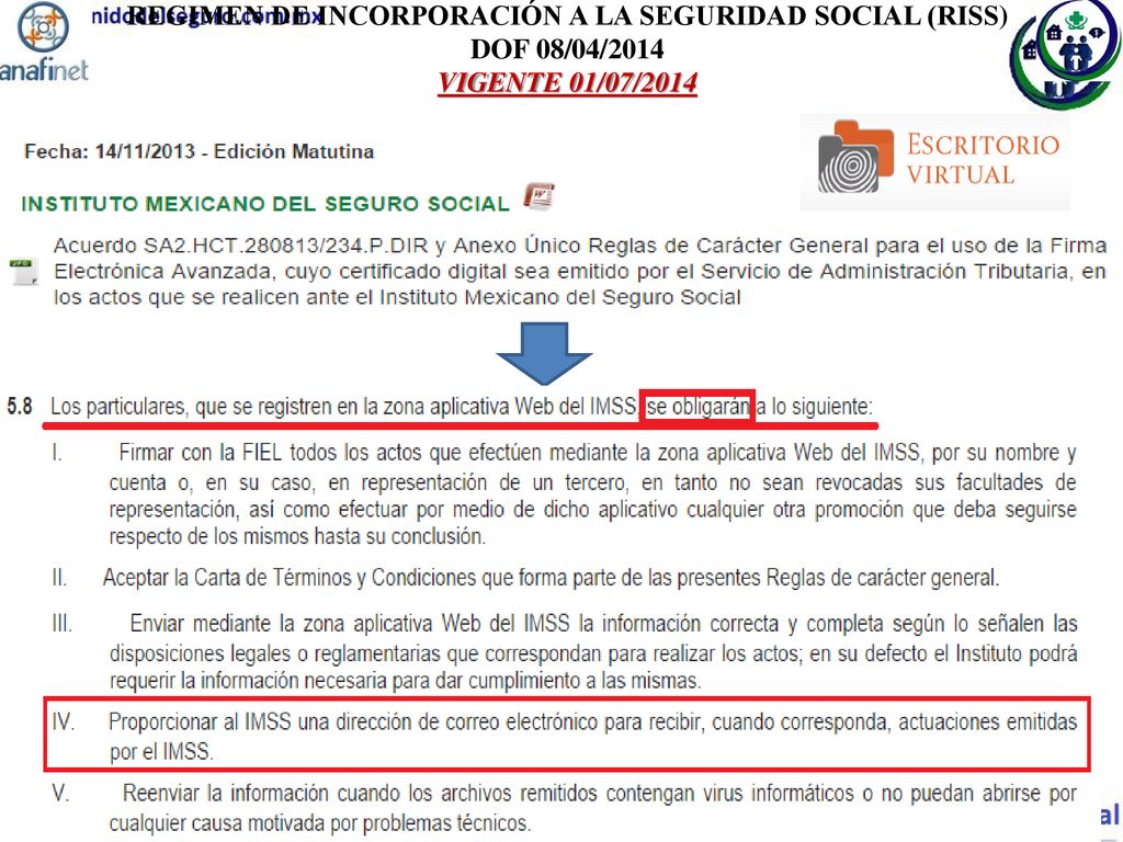 REGIMEN DE INCORPORACIÓN A LA SEGURIDAD SOCIAL (RISS)