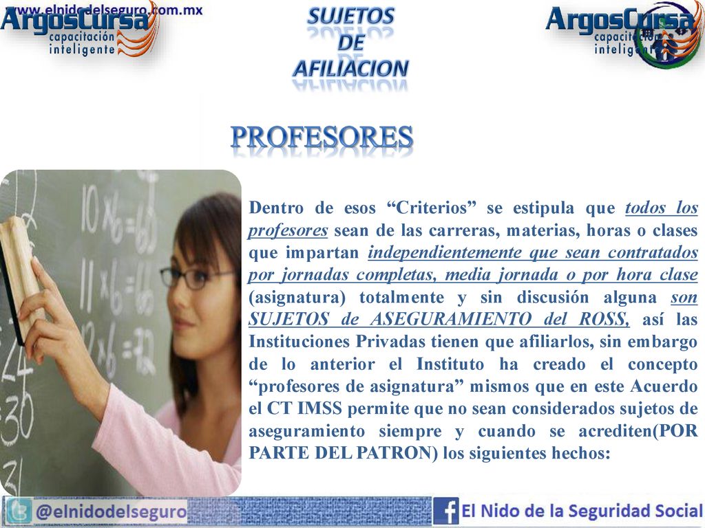 PROFESORES SUJETOS DE AFILIACION
