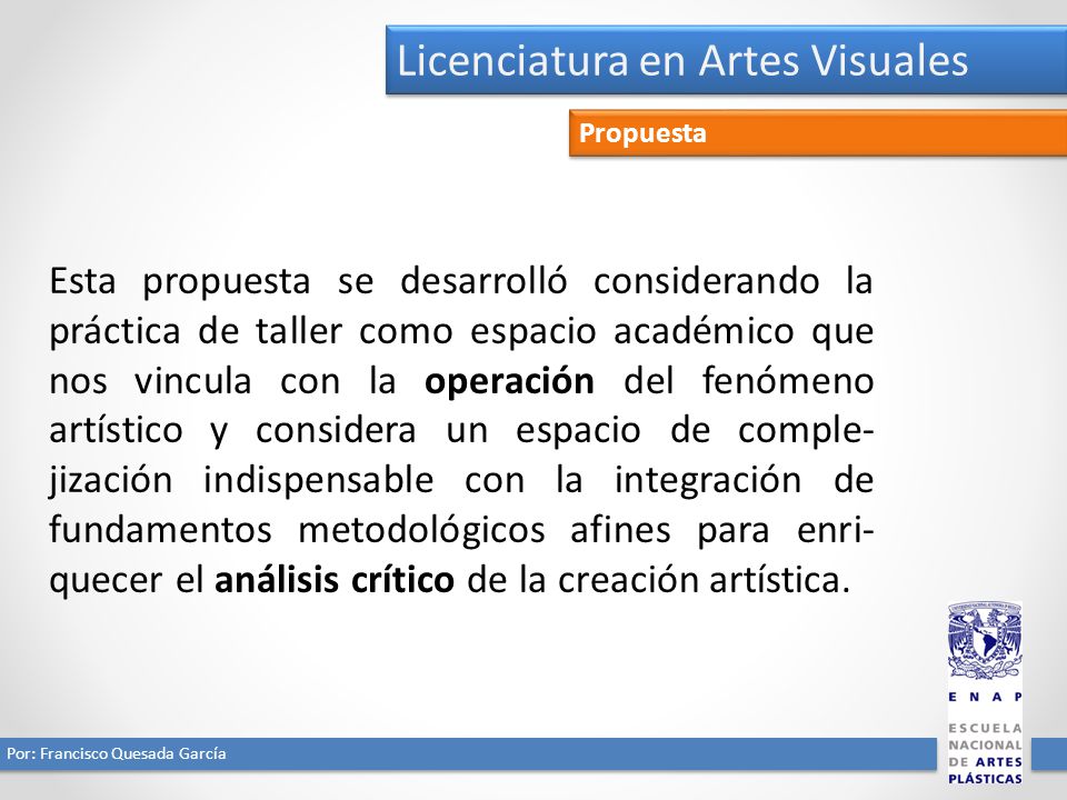 Licenciatura en Artes Visuales