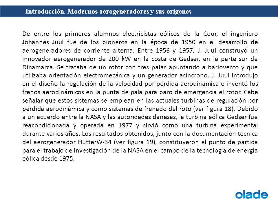 De entre los primeros alumnos electricistas eólicos de la Cour, el ingeniero Johannes Juul fue de los pioneros en la época de 1950 en el desarrollo de aerogeneradores de corriente alterna.