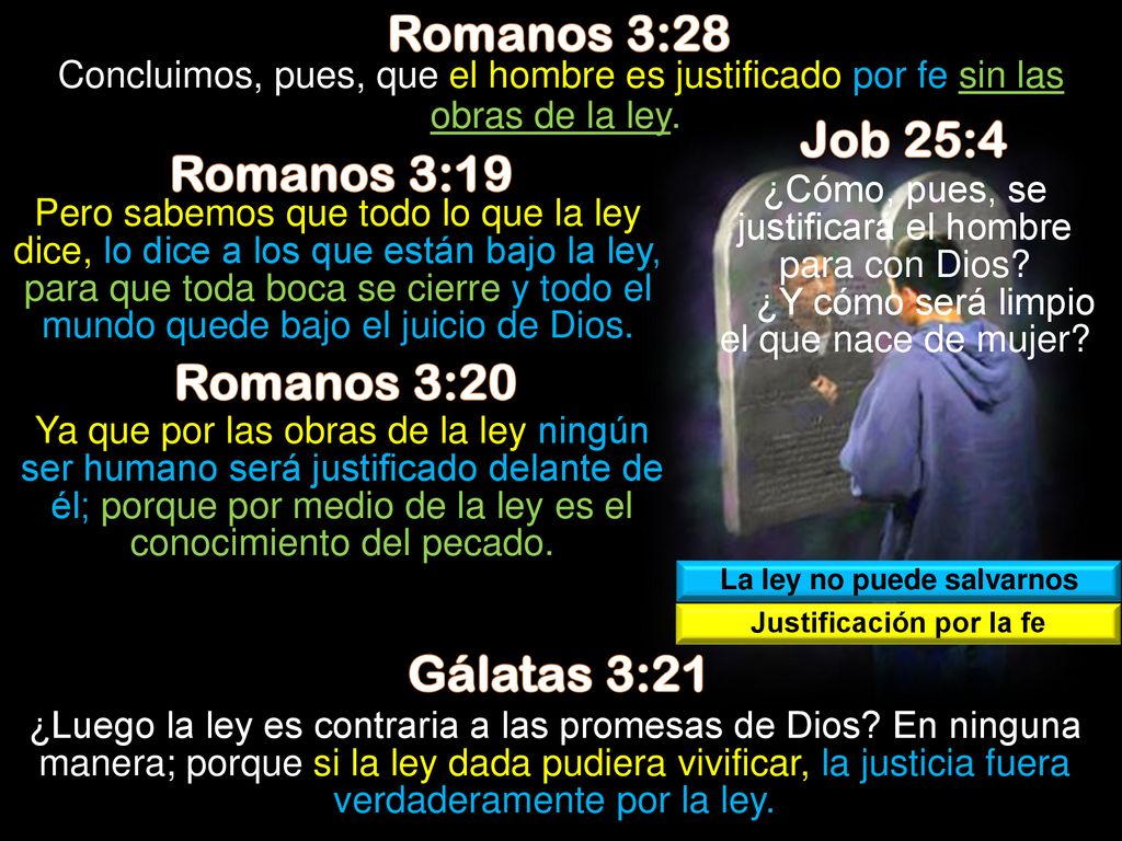 La ley no puede salvarnos Justificación por la fe