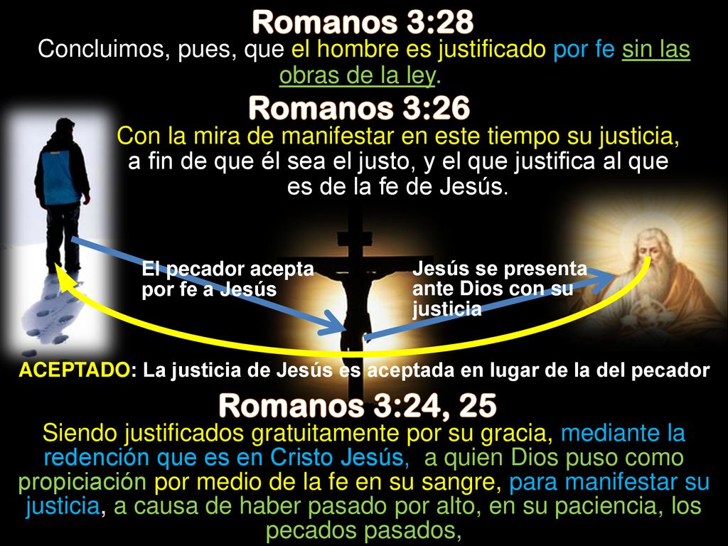 ACEPTADO: La justicia de Jesús es aceptada en lugar de la del pecador
