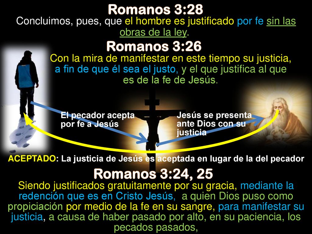 ACEPTADO: La justicia de Jesús es aceptada en lugar de la del pecador