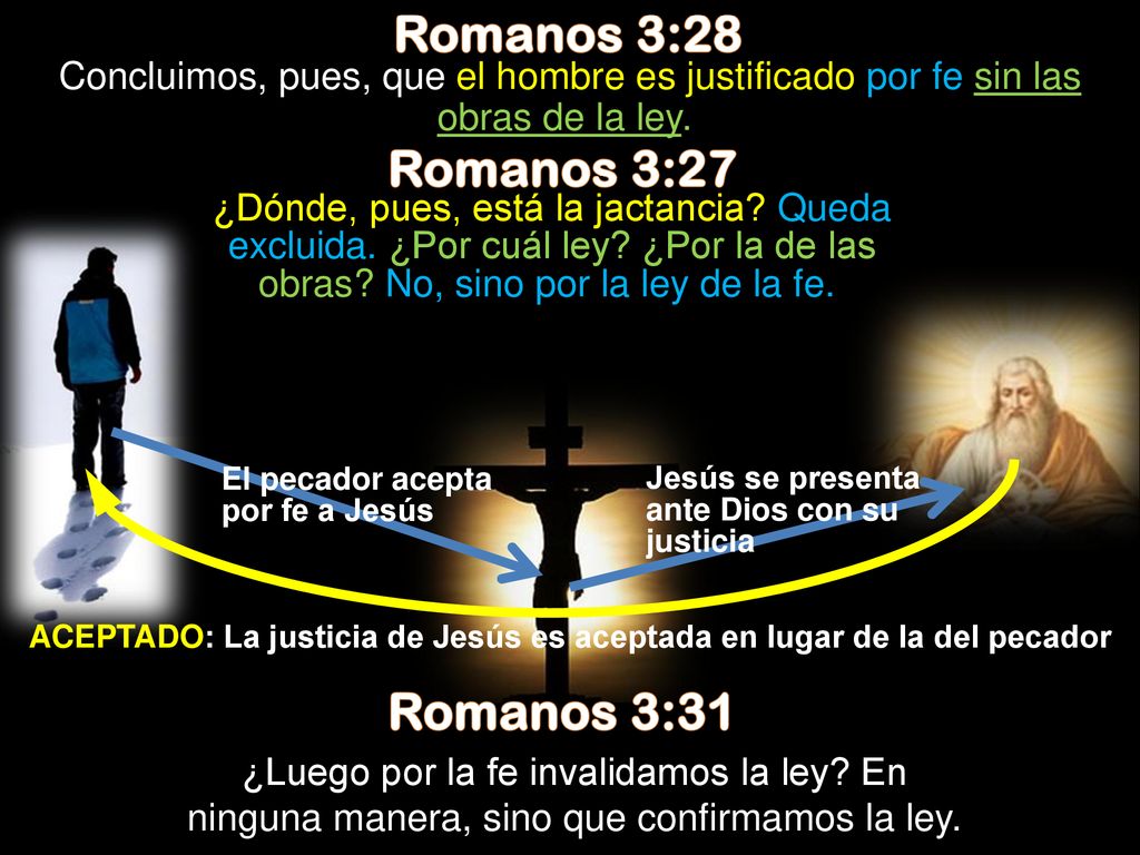 ACEPTADO: La justicia de Jesús es aceptada en lugar de la del pecador