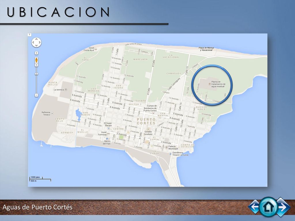 U B I C A C I O N Aguas de Puerto Cortés
