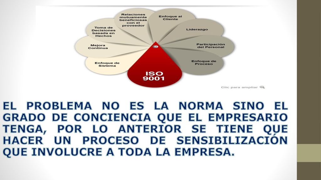 EL PROBLEMA NO ES LA NORMA SINO EL GRADO DE CONCIENCIA QUE EL EMPRESARIO TENGA, POR LO ANTERIOR SE TIENE QUE HACER UN PROCESO DE SENSIBILIZACIÓN QUE INVOLUCRE A TODA LA EMPRESA.