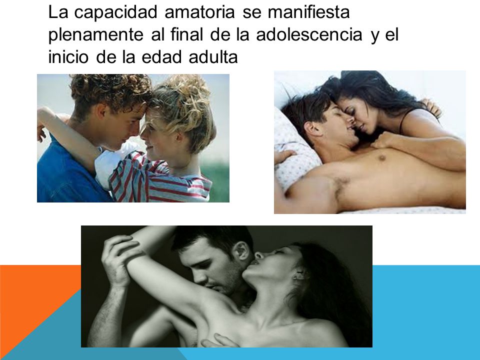 La capacidad amatoria se manifiesta plenamente al final de la adolescencia y el inicio de la edad adulta