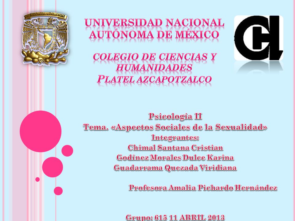 Universidad Nacional autónoma de México Colegio de Ciencias y Humanidades Platel Azcapotzalco