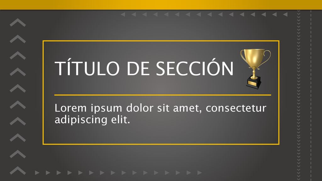 TÍTULO DE SECCIÓN Lorem ipsum dolor sit amet, consectetur adipiscing elit.