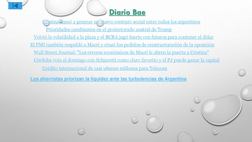 Diario Bae Cristina llamó a generar un nuevo contrato social entre todos los argentinos. Prioridades cambiantes en el protectorado austral de Trump.