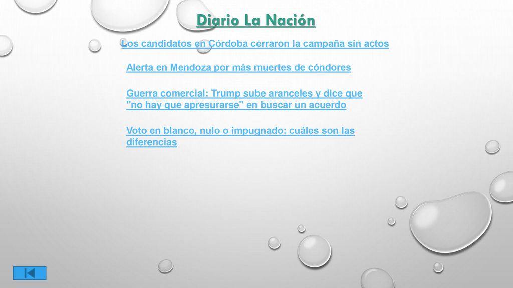 Diario La Nación Los candidatos en Córdoba cerraron la campaña sin actos. Alerta en Mendoza por más muertes de cóndores.