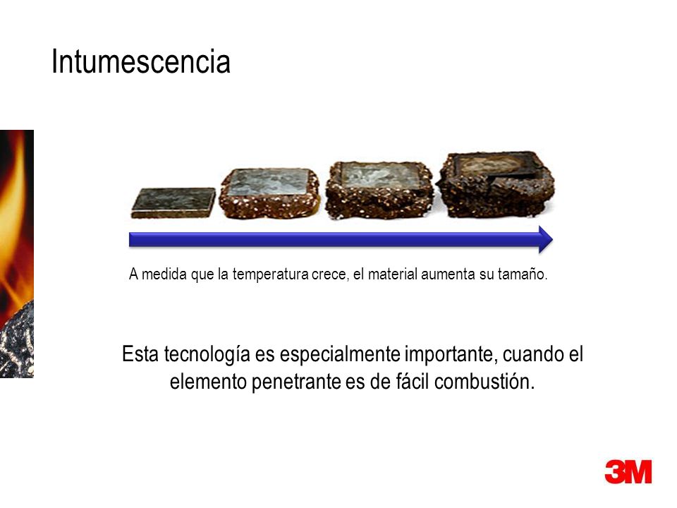 A medida que la temperatura crece, el material aumenta su tamaño.