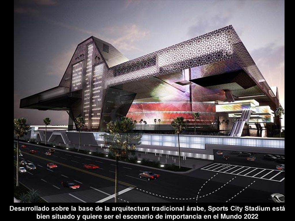 Desarrollado sobre la base de la arquitectura tradicional árabe, Sports City Stadium está bien situado y quiere ser el escenario de importancia en el Mundo 2022