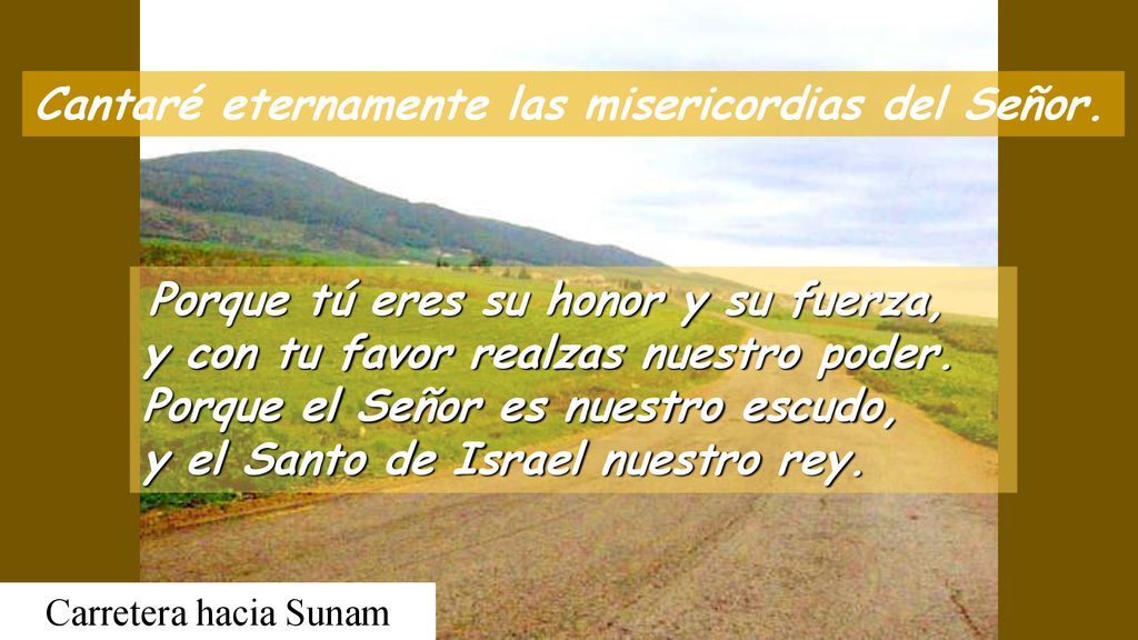 Cantaré eternamente las misericordias del Señor.