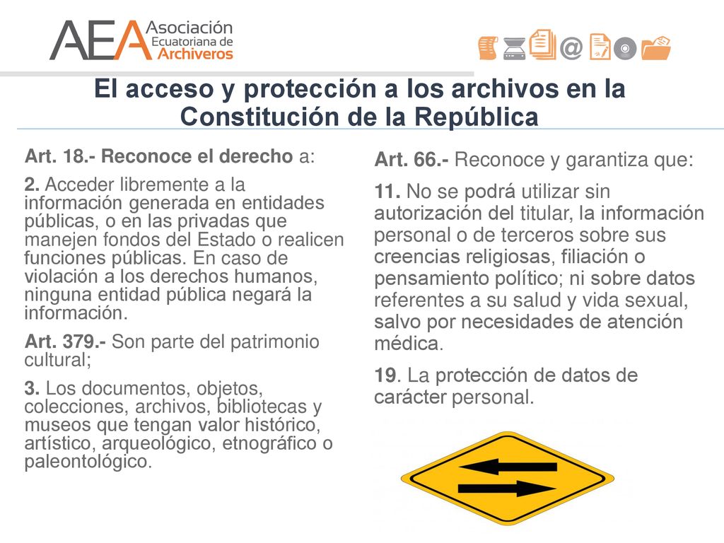 El acceso y protección a los archivos en la Constitución de la República