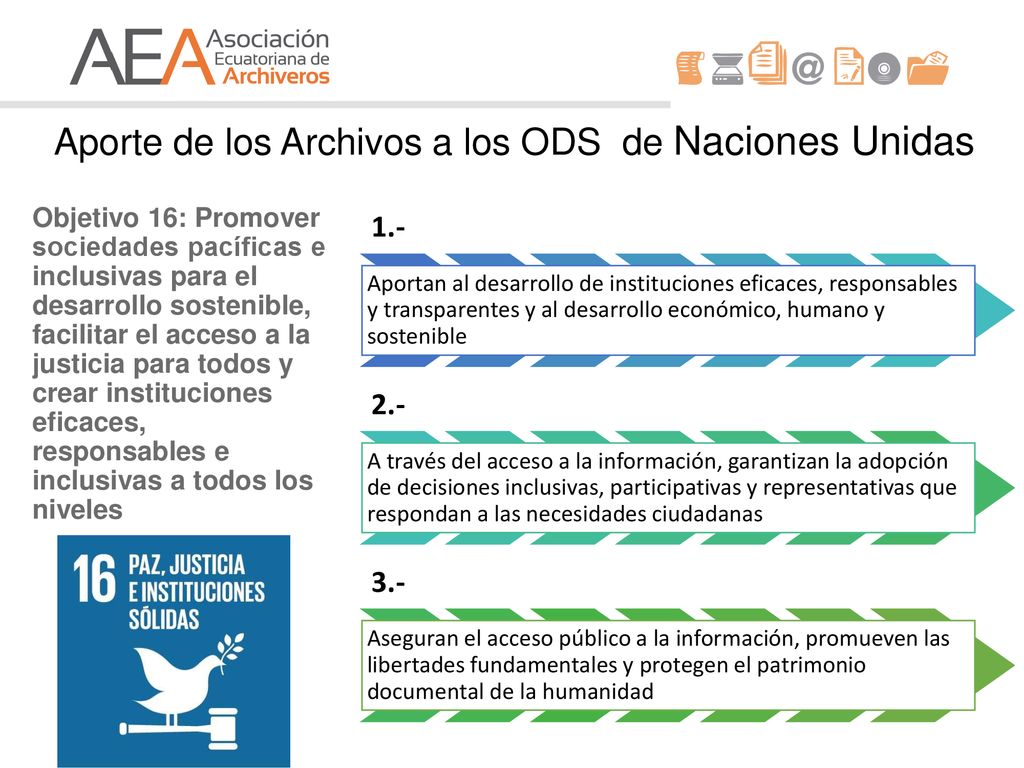 Aporte de los Archivos a los ODS de Naciones Unidas