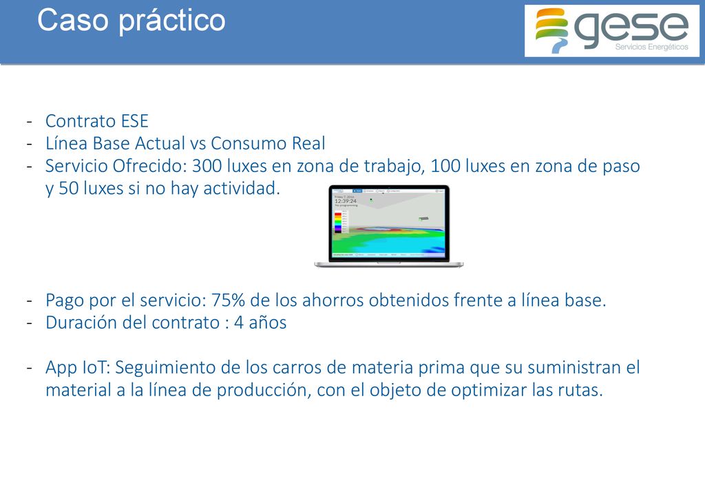 Caso práctico Contrato ESE Línea Base Actual vs Consumo Real