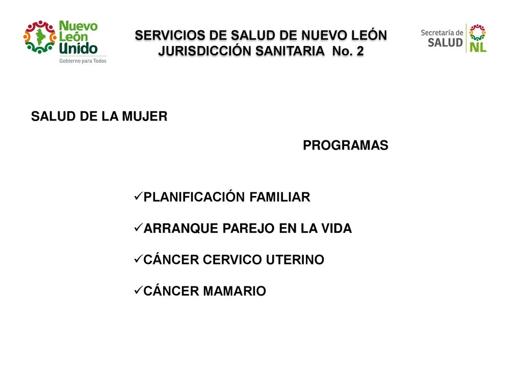 SERVICIOS DE SALUD DE NUEVO LEÓN JURISDICCIÓN SANITARIA No. 2