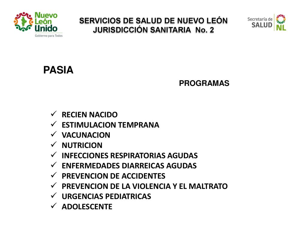 SERVICIOS DE SALUD DE NUEVO LEÓN JURISDICCIÓN SANITARIA No. 2